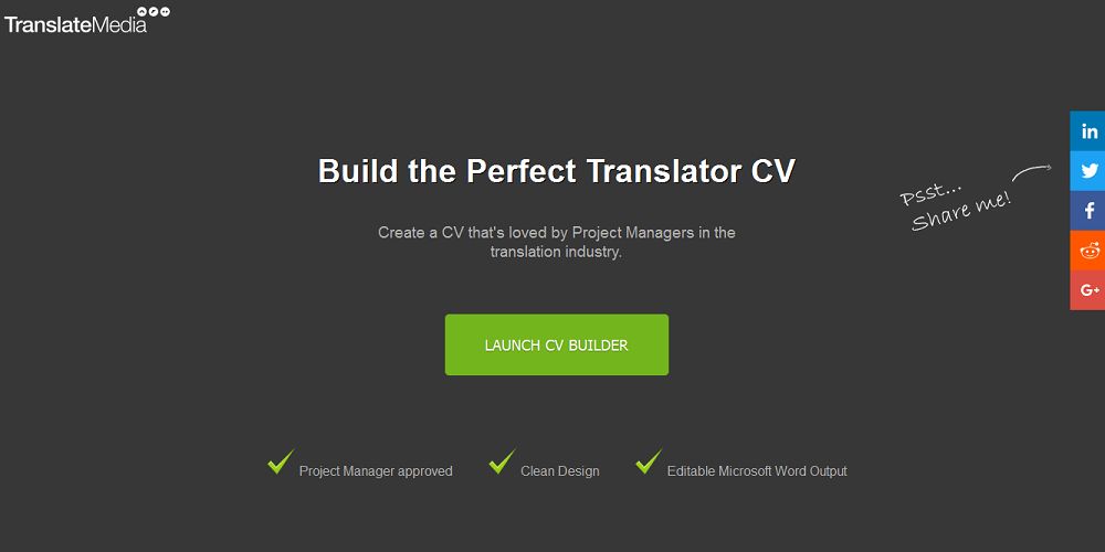 Translator CV Builder